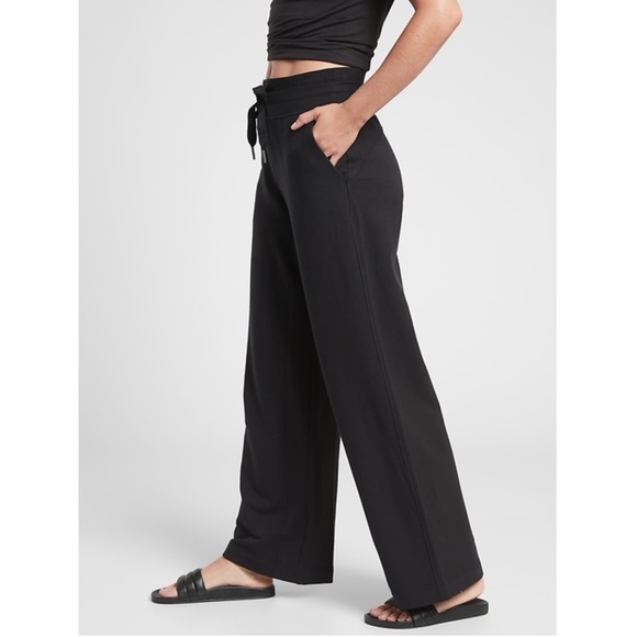 NWT Athleta Balance Wide Leg Pant Solid Black - Picture 3 of 5